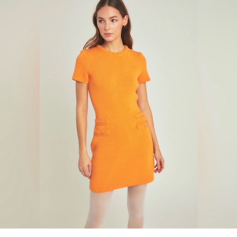 Endless Rose Vibrant Orange Mini Dress